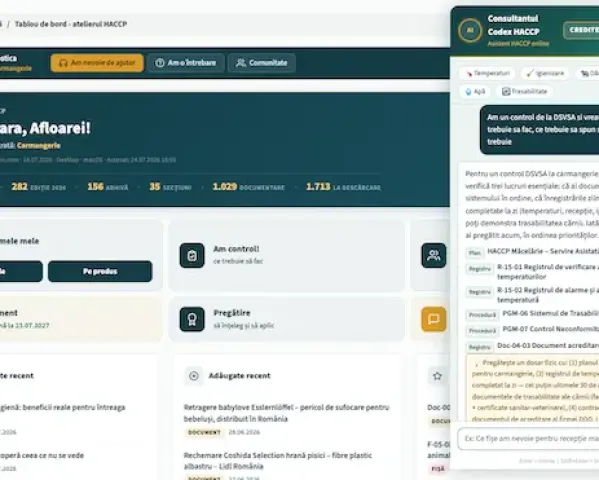 Consultantul CODEX: sprijin rapid pentru întrebările despre igiena și siguranța alimentelor