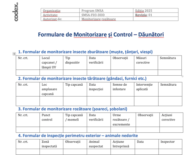 formulare daunatori