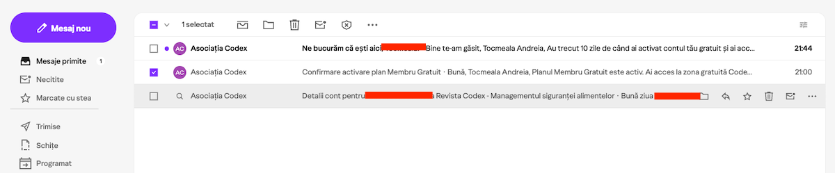 activare email